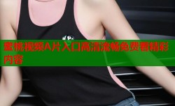蜜桃视频A片入口高清流畅免费看精彩内容