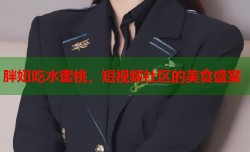 胖妞吃水蜜桃，短视频社区的美食盛宴